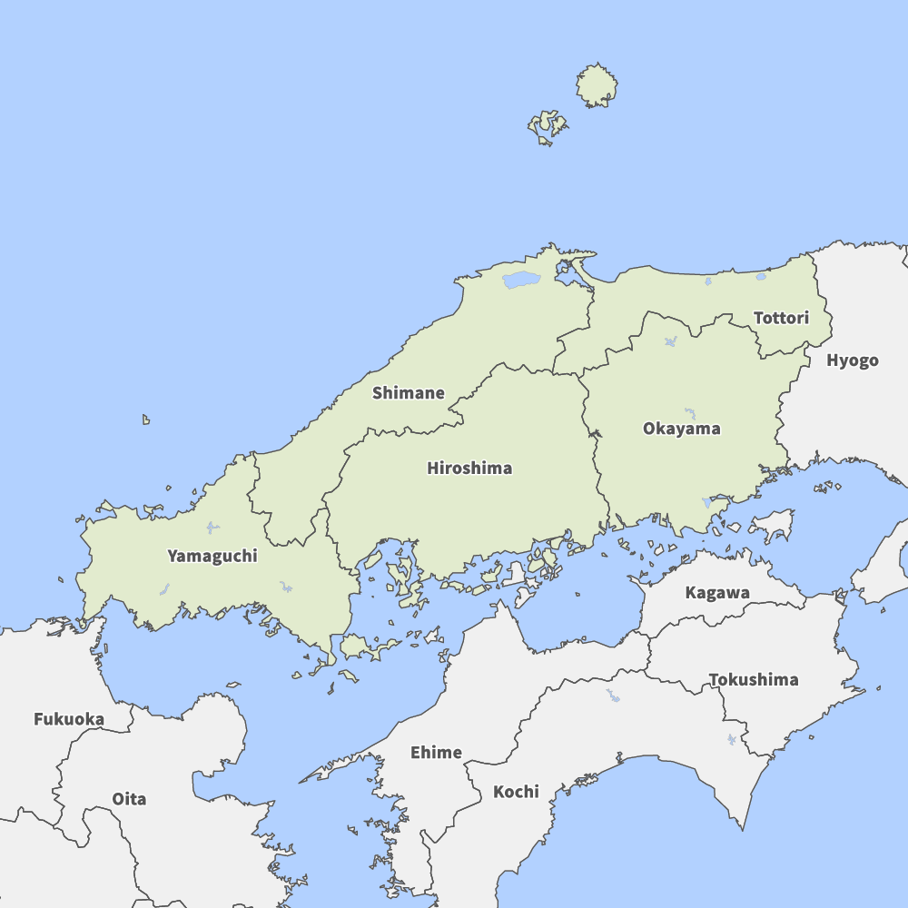 Map Of Chugoku Region Map It