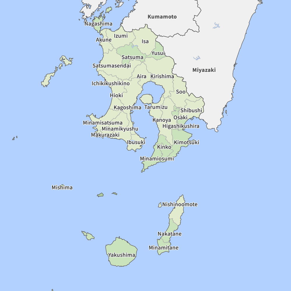 Map of Kagoshima prefecture | Map-It