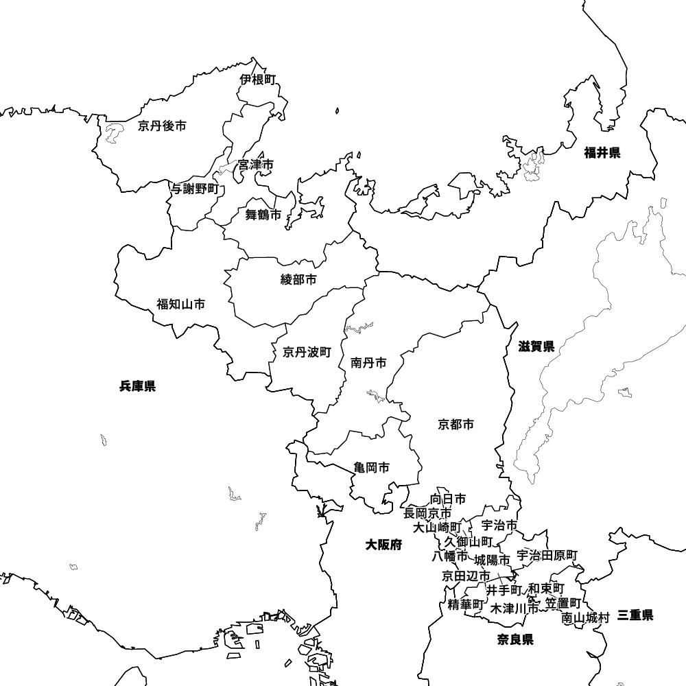 京都府の地図 | Map-It マップ・イット