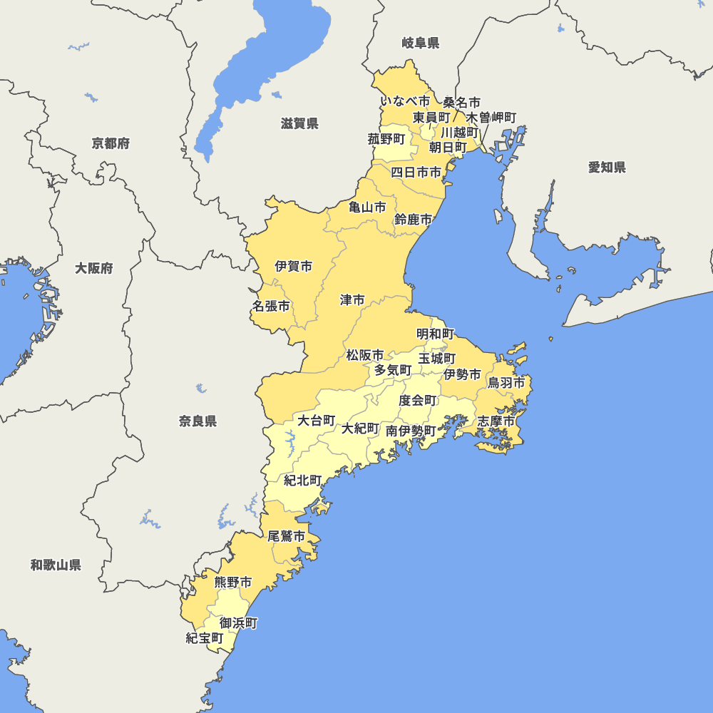 三重県の地図 | Map-It マップ・イット