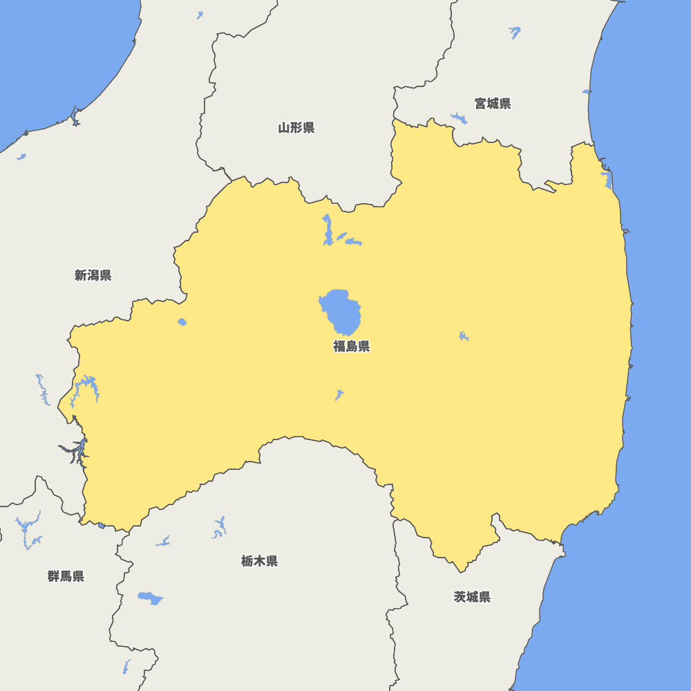 福島県の地図 | Map-It マップ・イット