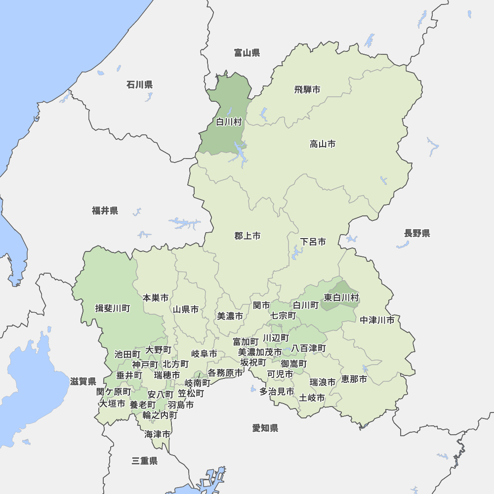 岐阜県の地図 | Map-It マップ・イット