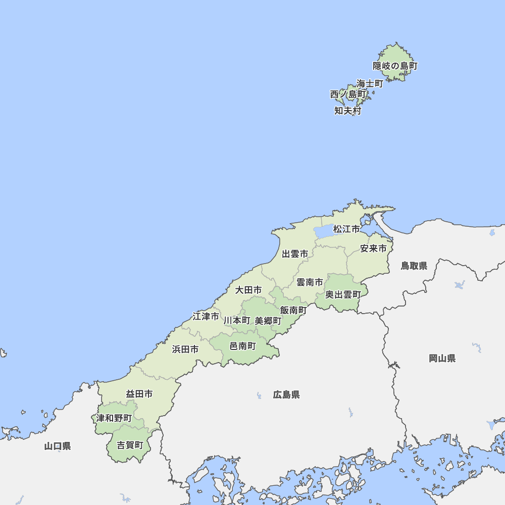 島根県の地図 | Map-It マップ・イット