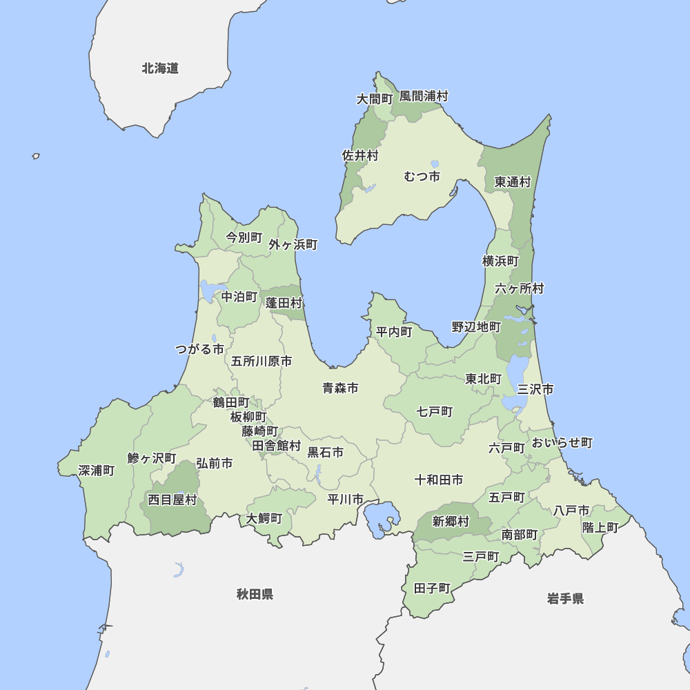 青森県の地図 | Map-It マップ・イット