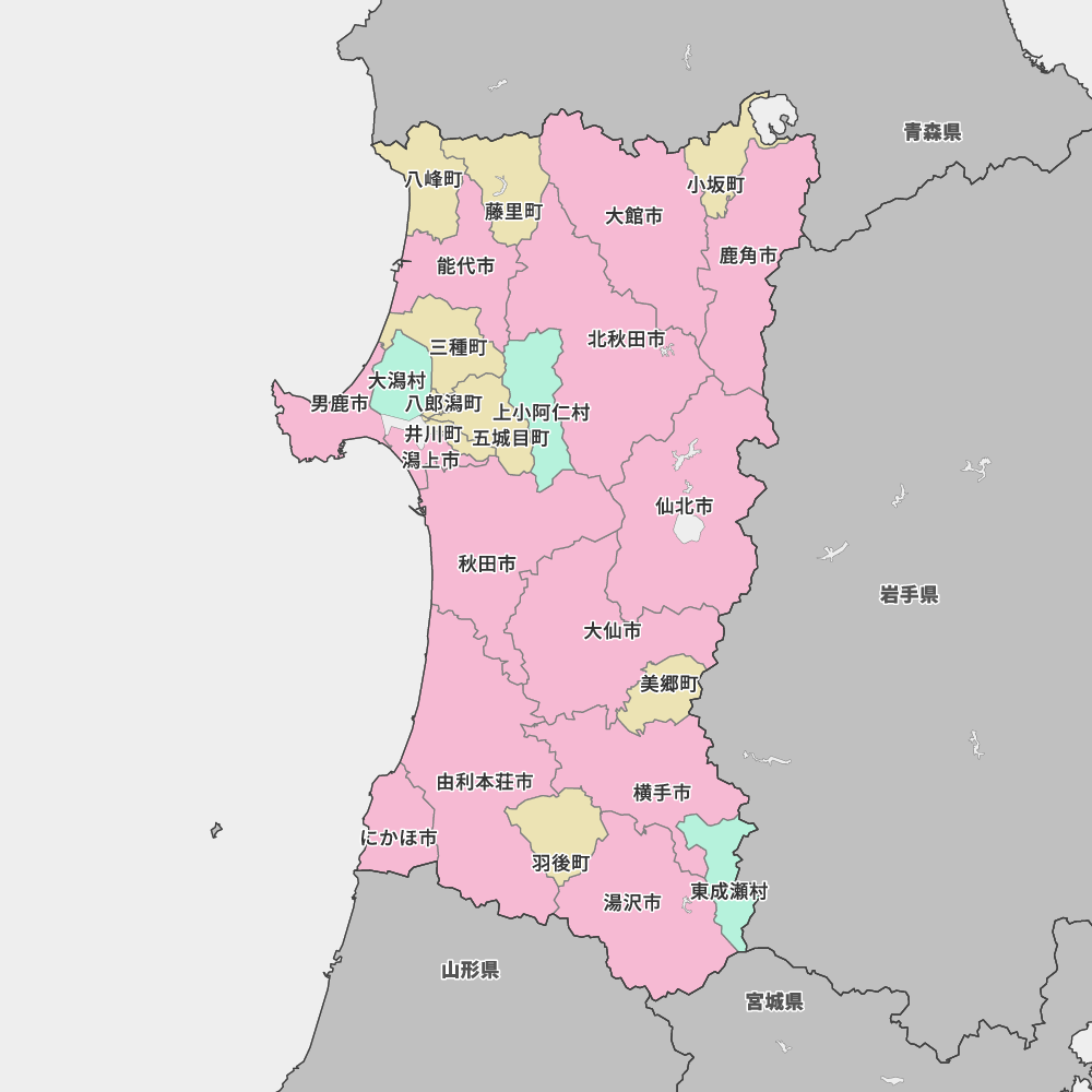秋田県の地図 | Map-It マップ・イット