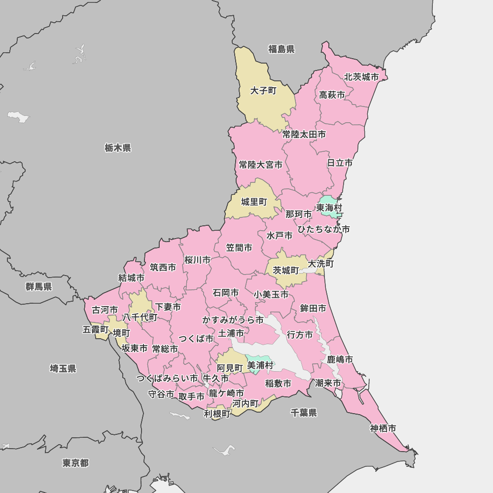 茨城県の地図 | Map-It マップ・イット