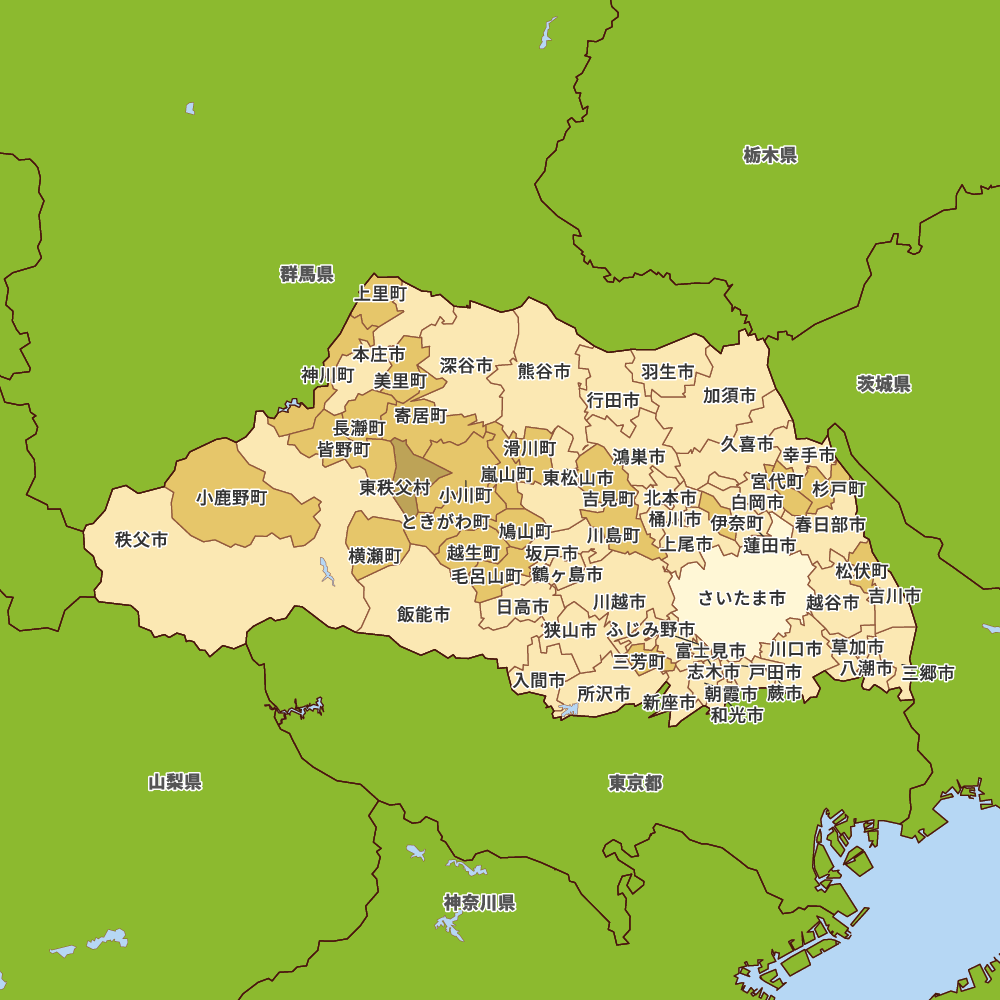 埼玉県の地図 | Map-It マップ・イット