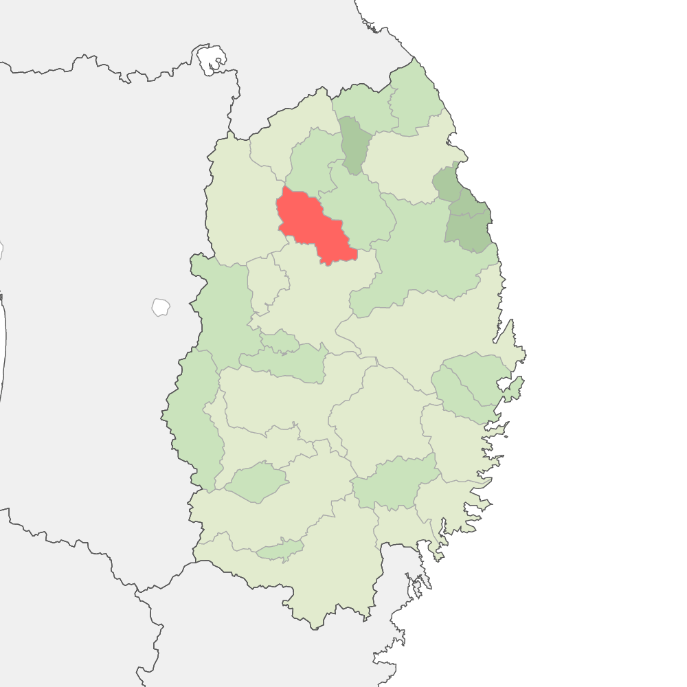 いわてマップ 詳細岩手県市町村全図　平成11年版（1999年）　岩手日報社 岩手県の市町村合併考察・市町村合併地図・データ