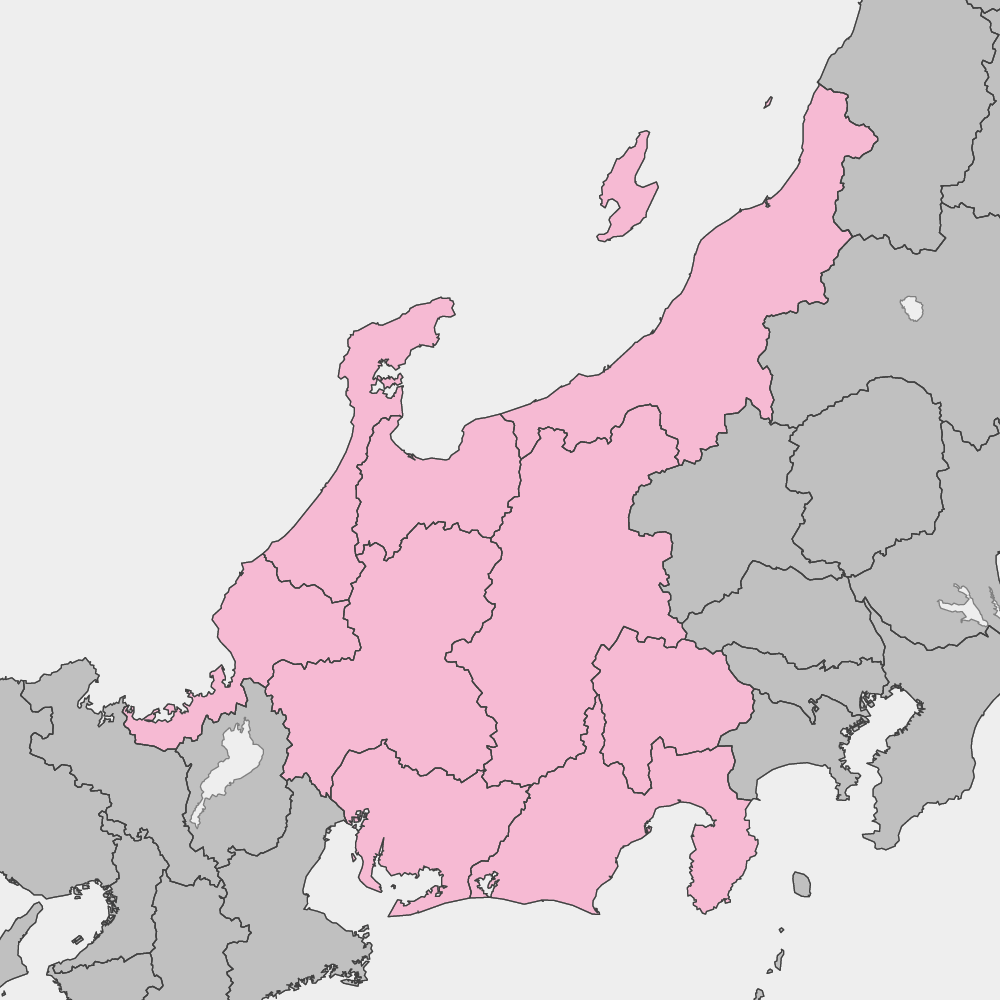中部地方の地図 | Map-It マップ・イット
