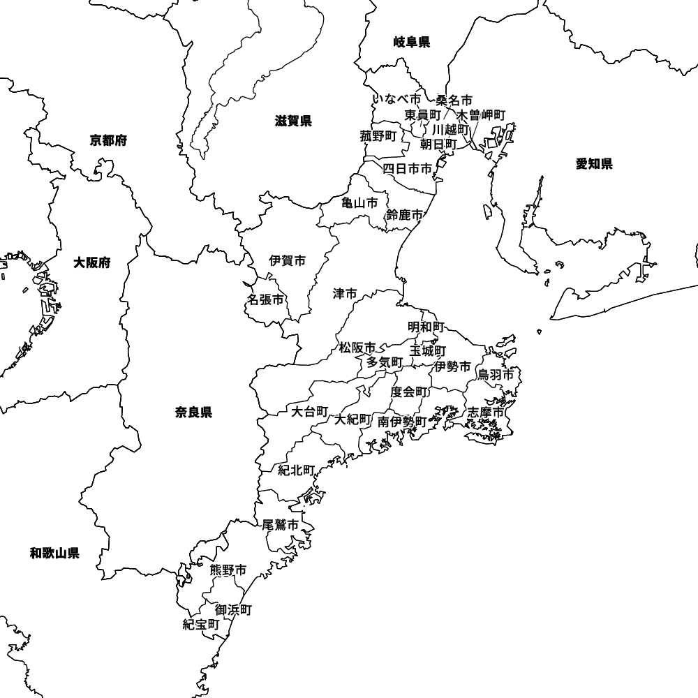 三重県の地図 | Map-It マップ・イット