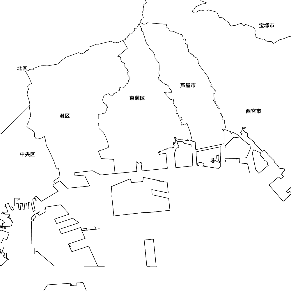 兵庫県神戸市東灘区の地図 | Map-It マップ・イット