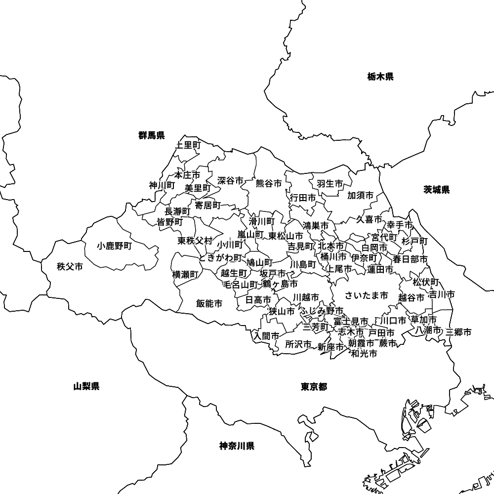 埼玉県の地図 | Map-It マップ・イット