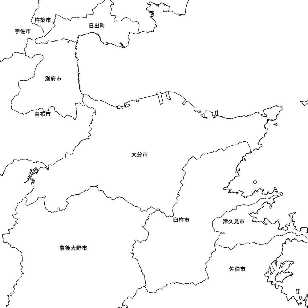 大分県大分市の地図 | Map-It マップ・イット