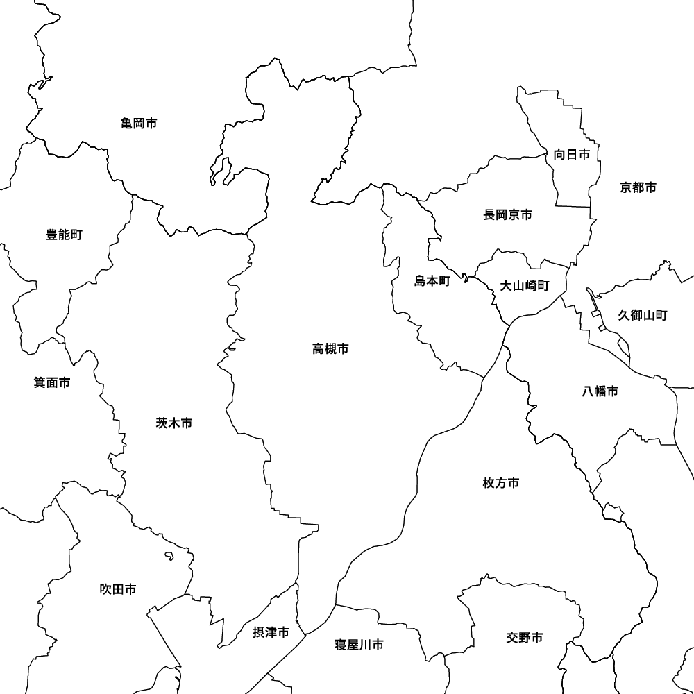 大阪府高槻市の地図 | Map-It マップ・イット