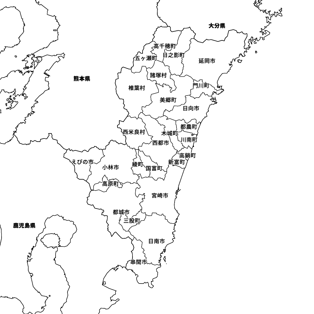 Map of Miyazaki prefecture | Map-It