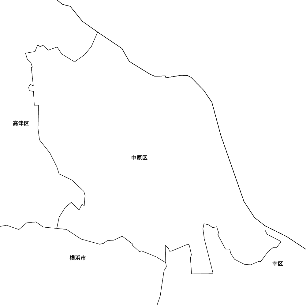 神奈川県川崎市中原区の地図 | Map-It マップ・イット