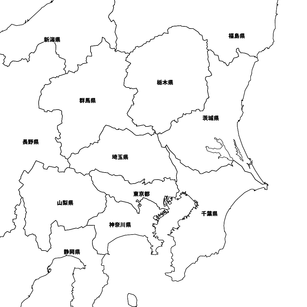 関東地方の地図 | Map-It マップ・イット