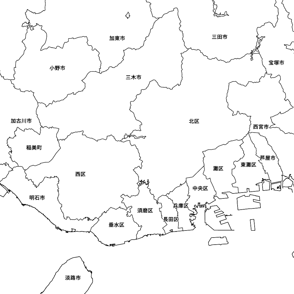 兵庫県神戸市の地図 | Map-It マップ・イット