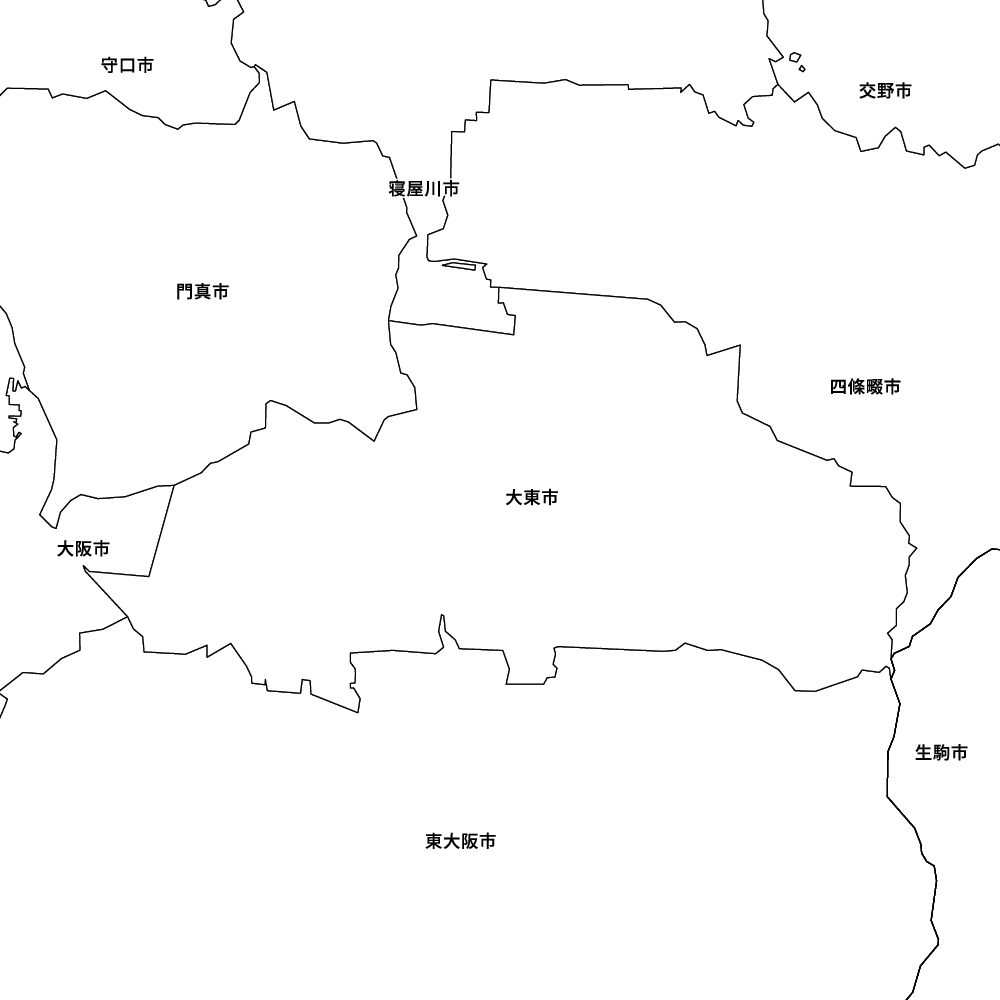 大阪府大東市の地図 | Map-It マップ・イット