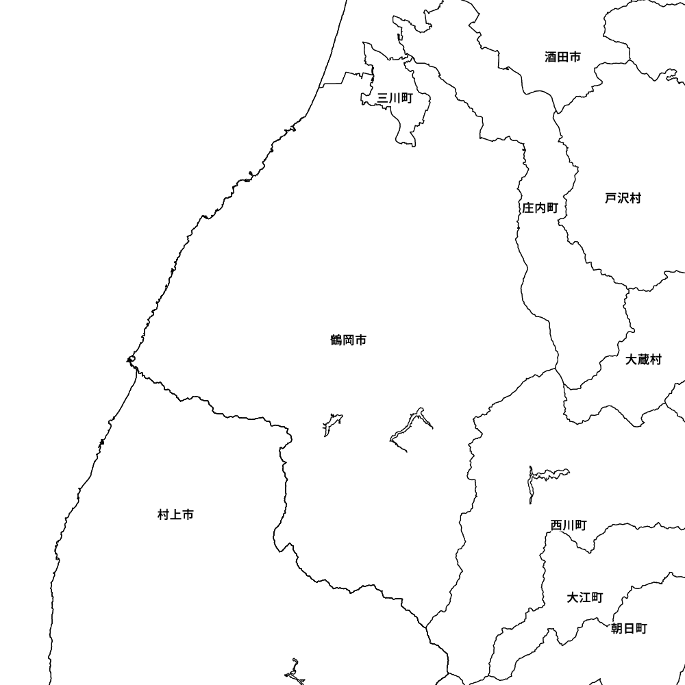 山形県鶴岡市の地図 | Map-It マップ・イット