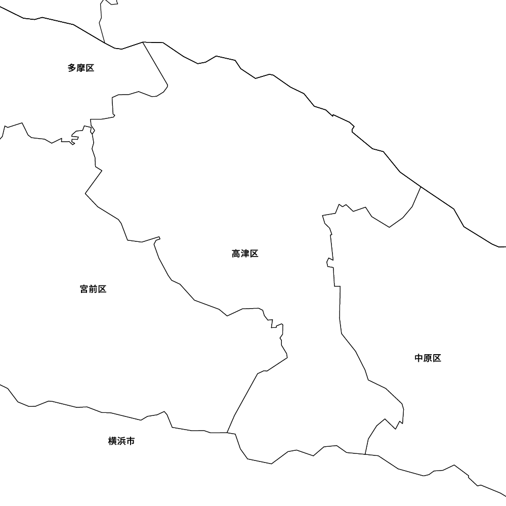 神奈川県川崎市高津区の地図 | Map-It マップ・イット