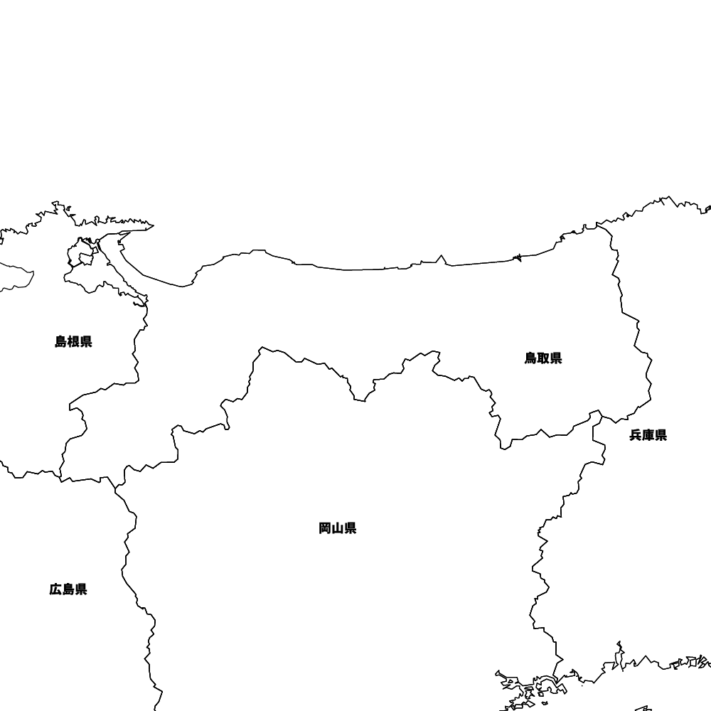 鳥取県の地図 | Map-It マップ・イット