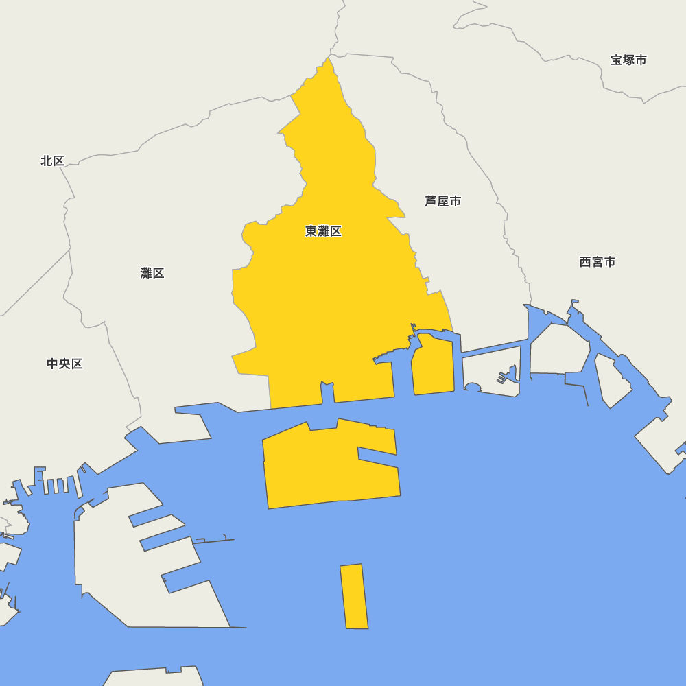 兵庫県神戸市東灘区の地図 | Map-It マップ・イット