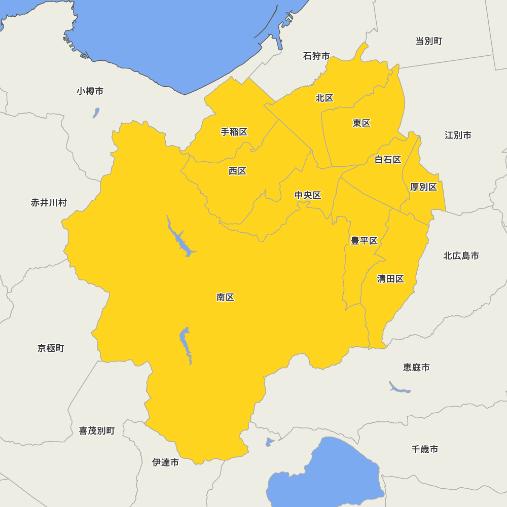 札幌 区分地図 - 本