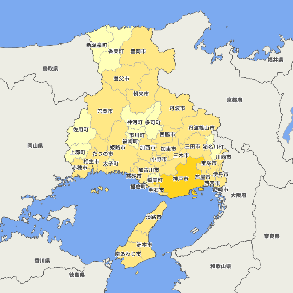 兵庫県の地図 | Map-It マップ・イット