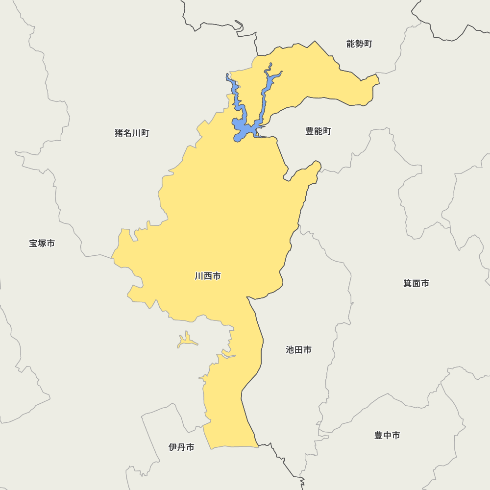 兵庫県川西市の地図 | Map-It マップ・イット