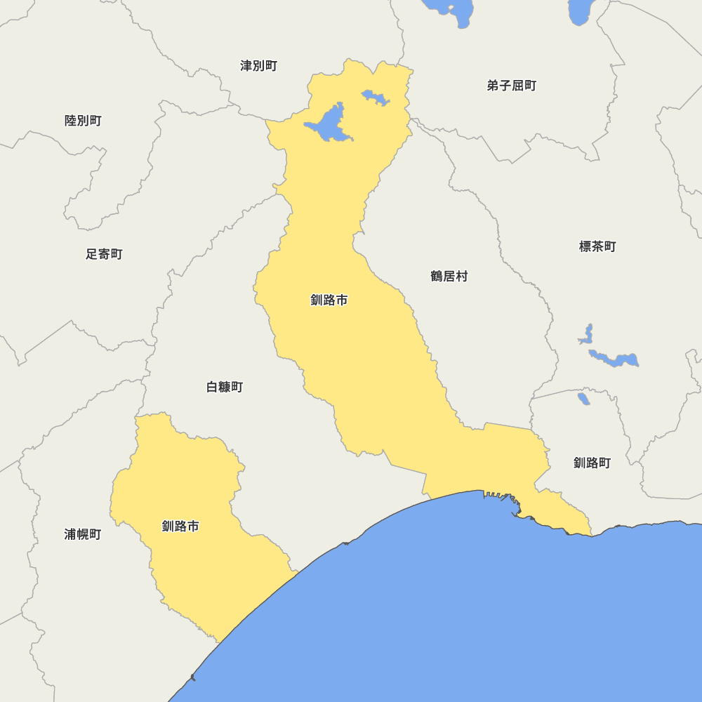 北海道釧路総合振興局釧路市の地図 | Map-It マップ・イット