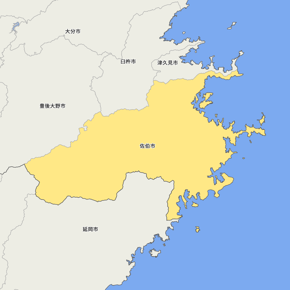 mB44【地図】大分県 明治28年 [中津町 臼杵町 佐伯町 下毛郡 日田郡 玖珠郡 宇佐郡 良い 速見郡 直入郡 大野郡 北・南海部郡 西・東国東郡