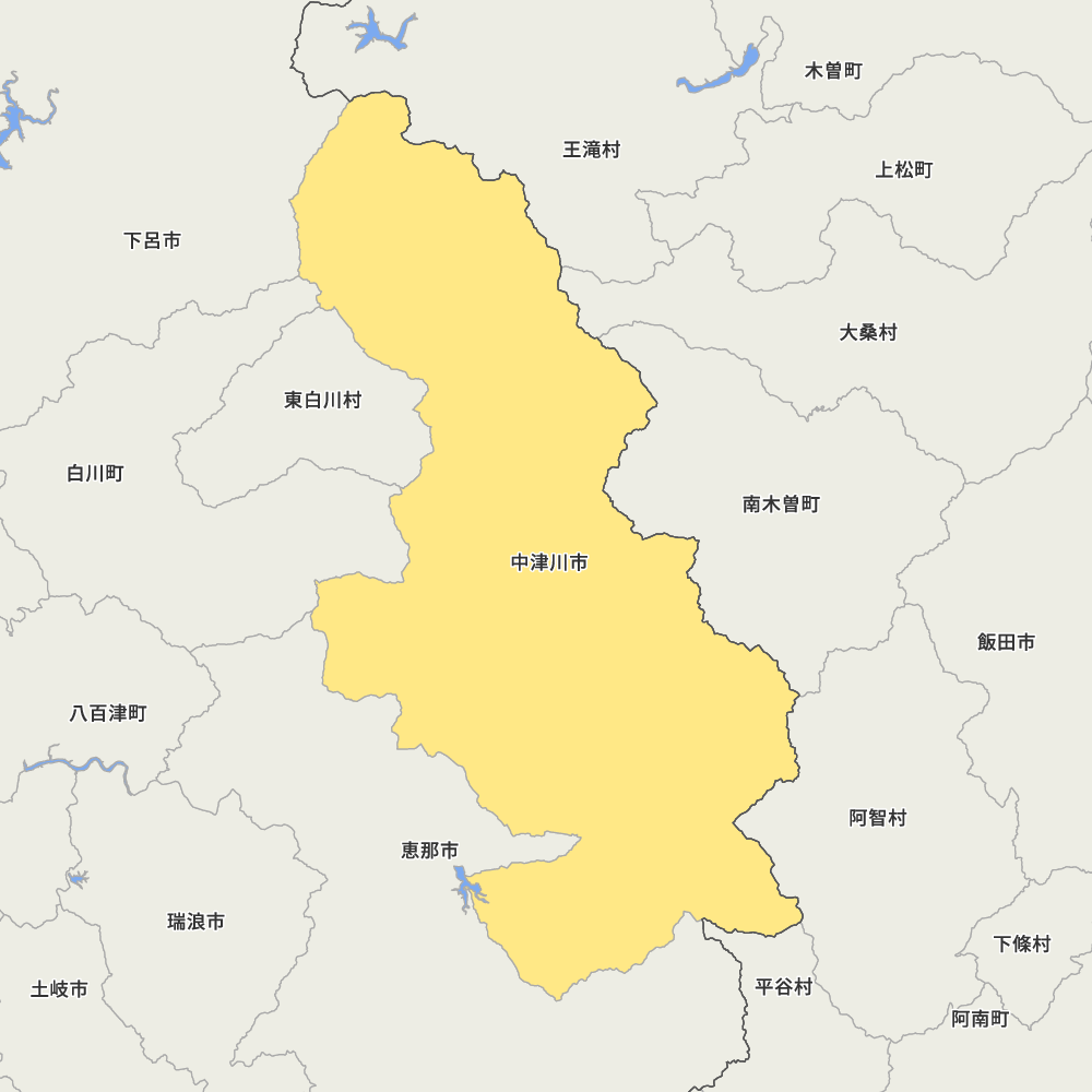 岐阜県中津川市の地図 | Map-It マップ・イット