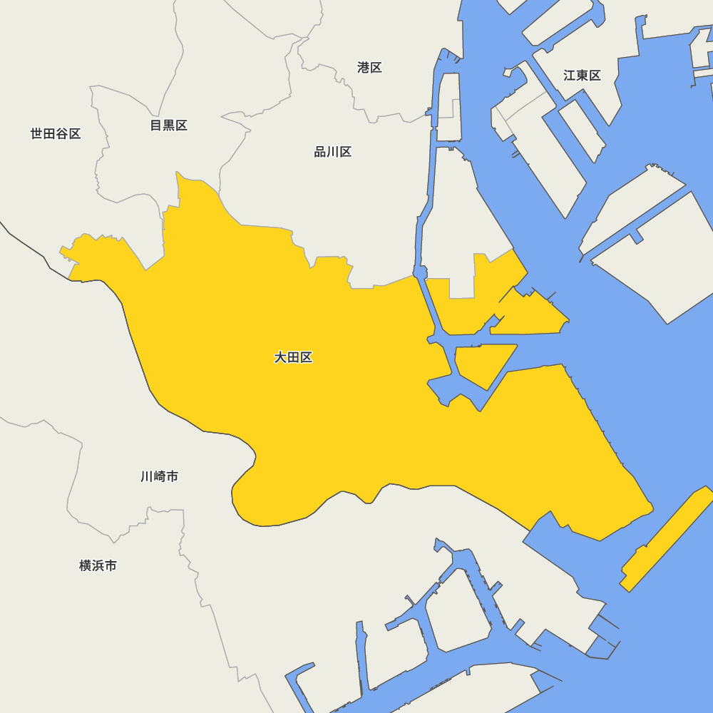 東京都大田区の地図 | Map-It マップ・イット