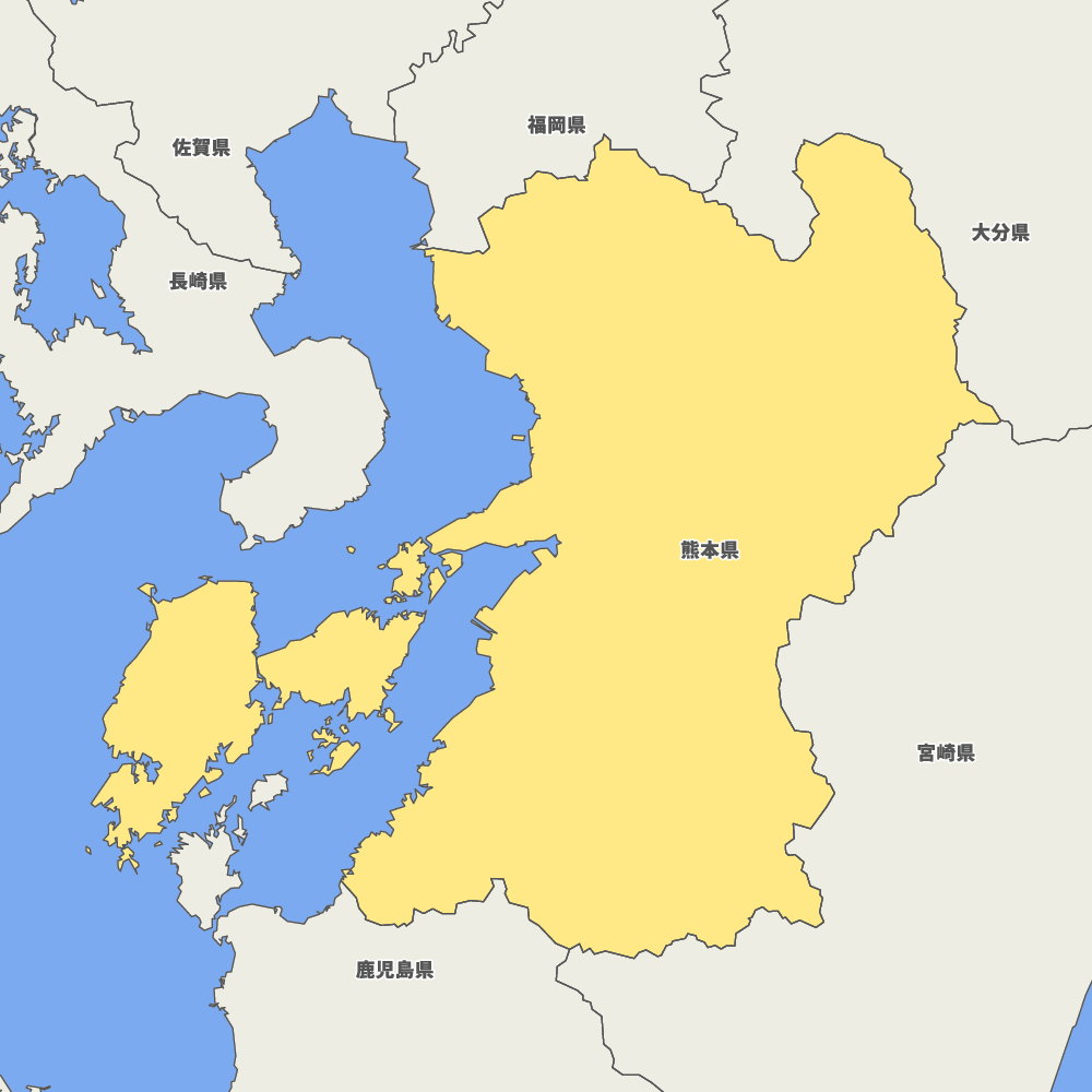 熊本県の地図 | Map-It マップ・イット