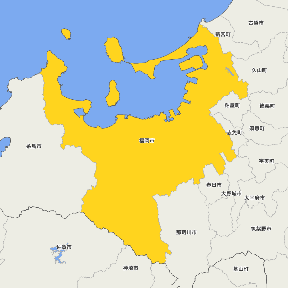 福岡県福岡市の地図 | Map-It マップ・イット