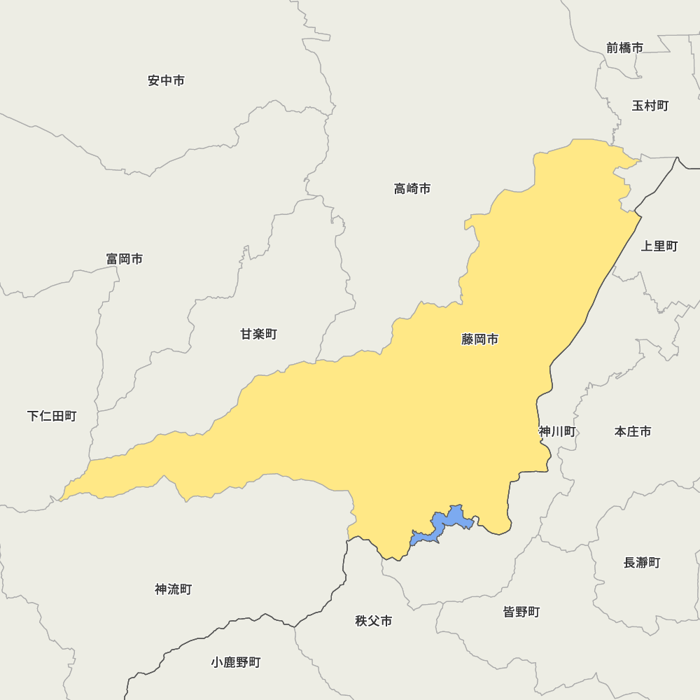群馬県藤岡市の地図 MapIt マップ・イット
