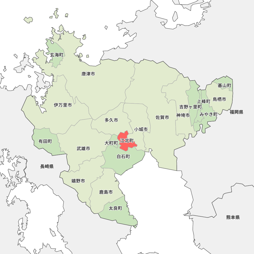 佐賀県杵島郡江北町の地図 | Map-It マップ・イット