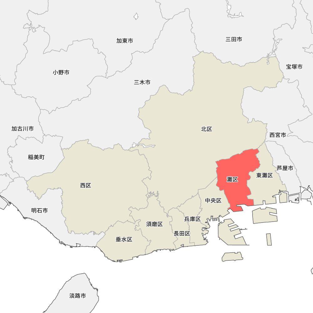 兵庫県神戸市灘区の地図 | Map-It マップ・イット