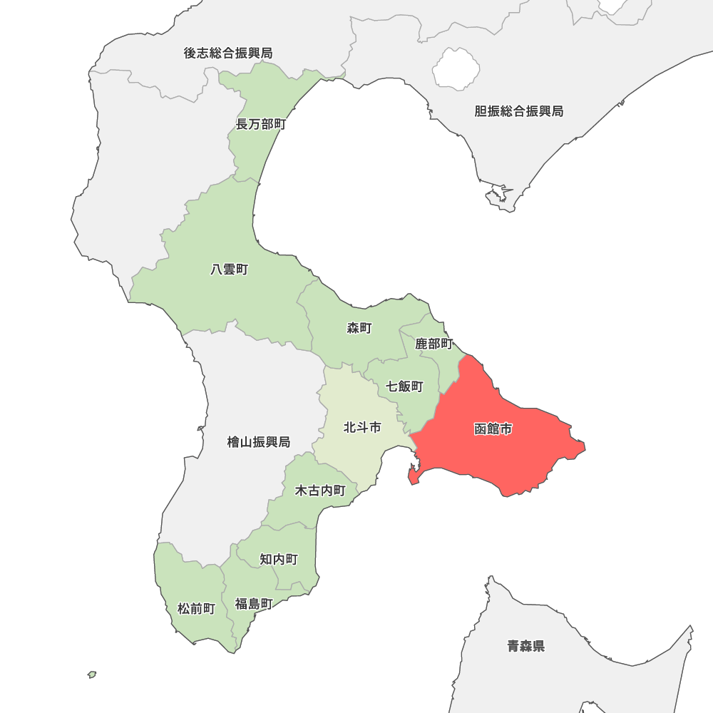 北海道渡島総合振興局函館市の地図 Map It マップ イット
