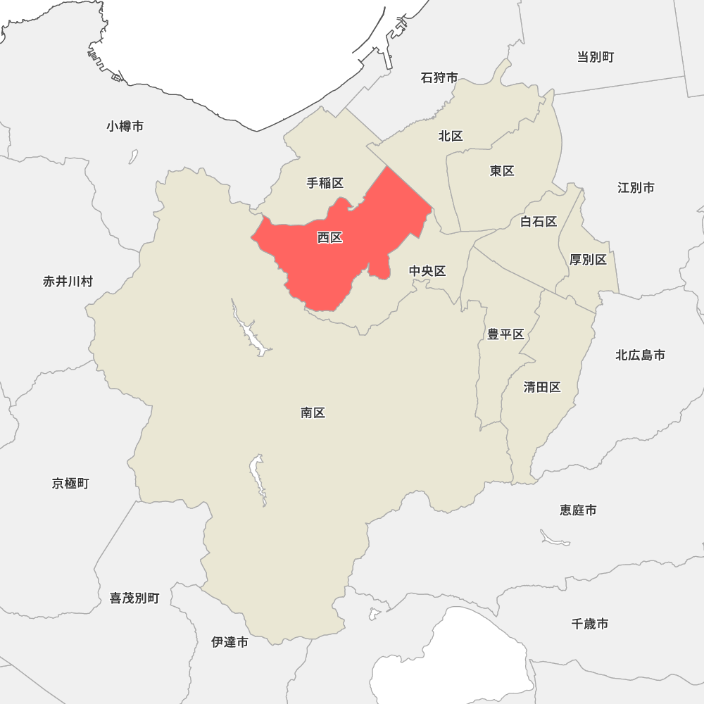 札幌 区分地図 - 本