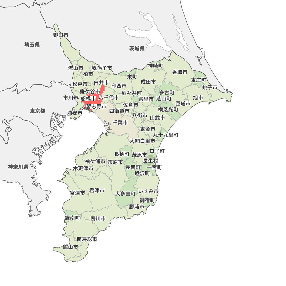千葉県船橋市の地図 | Map-It マップ・イット