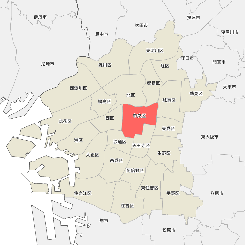 大阪府大阪市中央区の地図 | Map-It マップ・イット