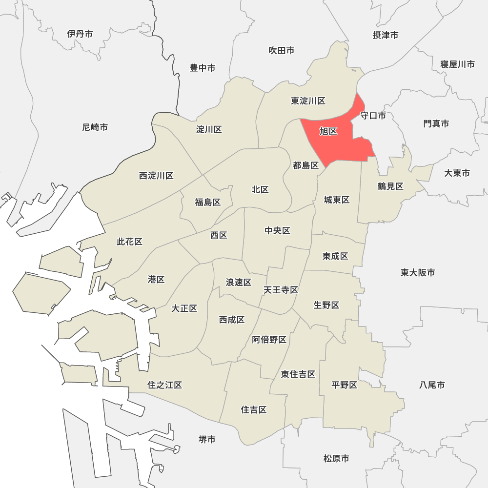 大阪府大阪市旭区の地図 | Map-It マップ・イット