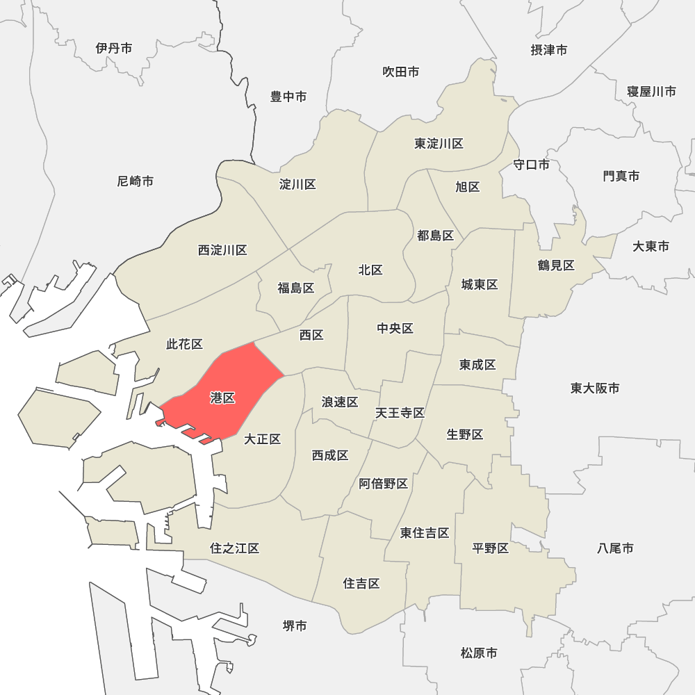 大阪府大阪市港区の地図 Map It マップ イット