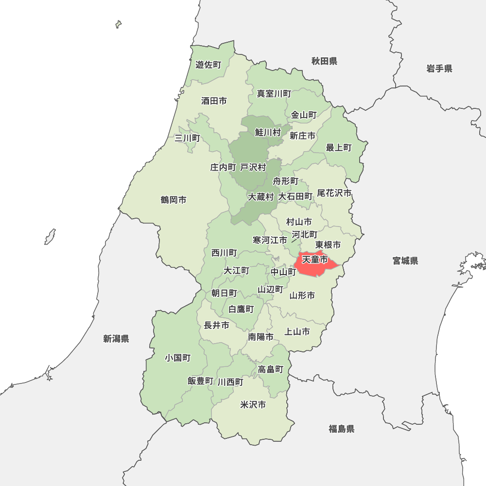 山形県天童市の地図 | Map-It マップ・イット