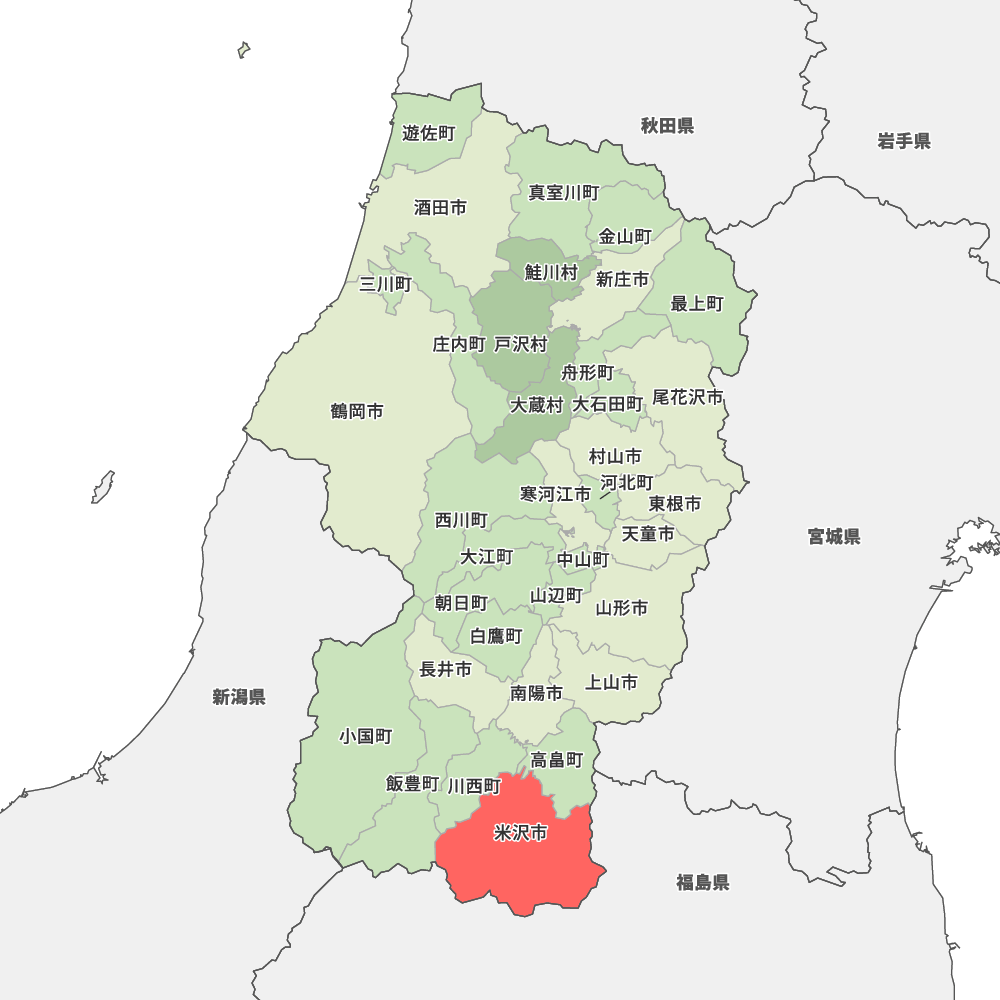 山形県米沢市の地図 Map It マップ イット