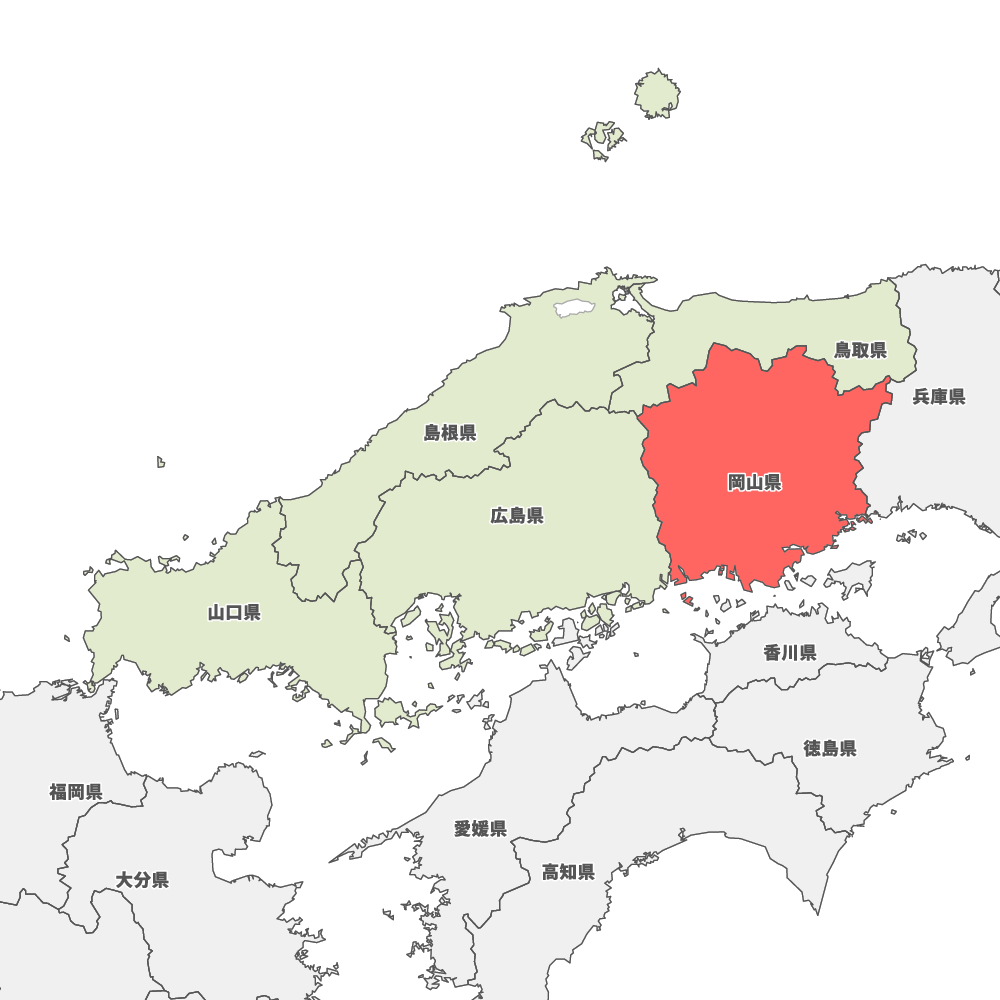 岡山県の地図 Map It マップ イット