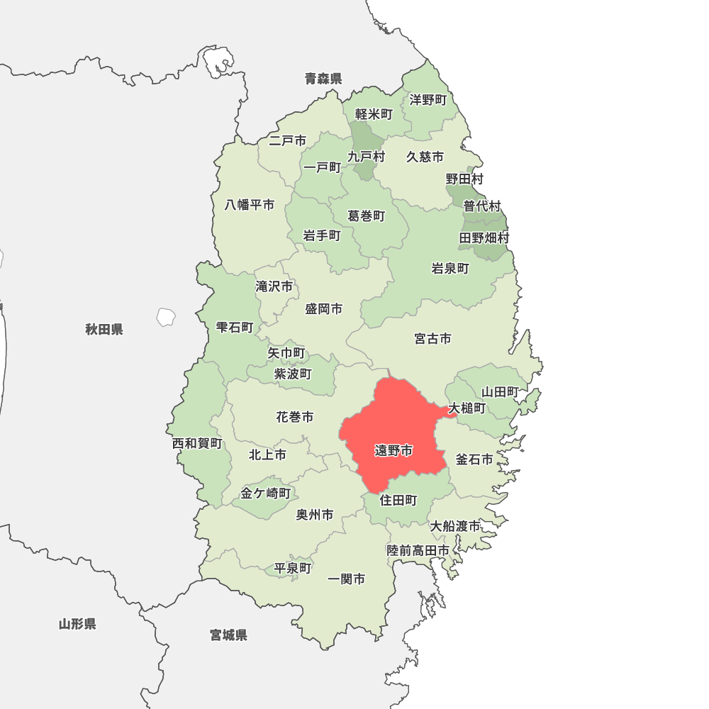 岩手県遠野市の地図 Map It マップ イット