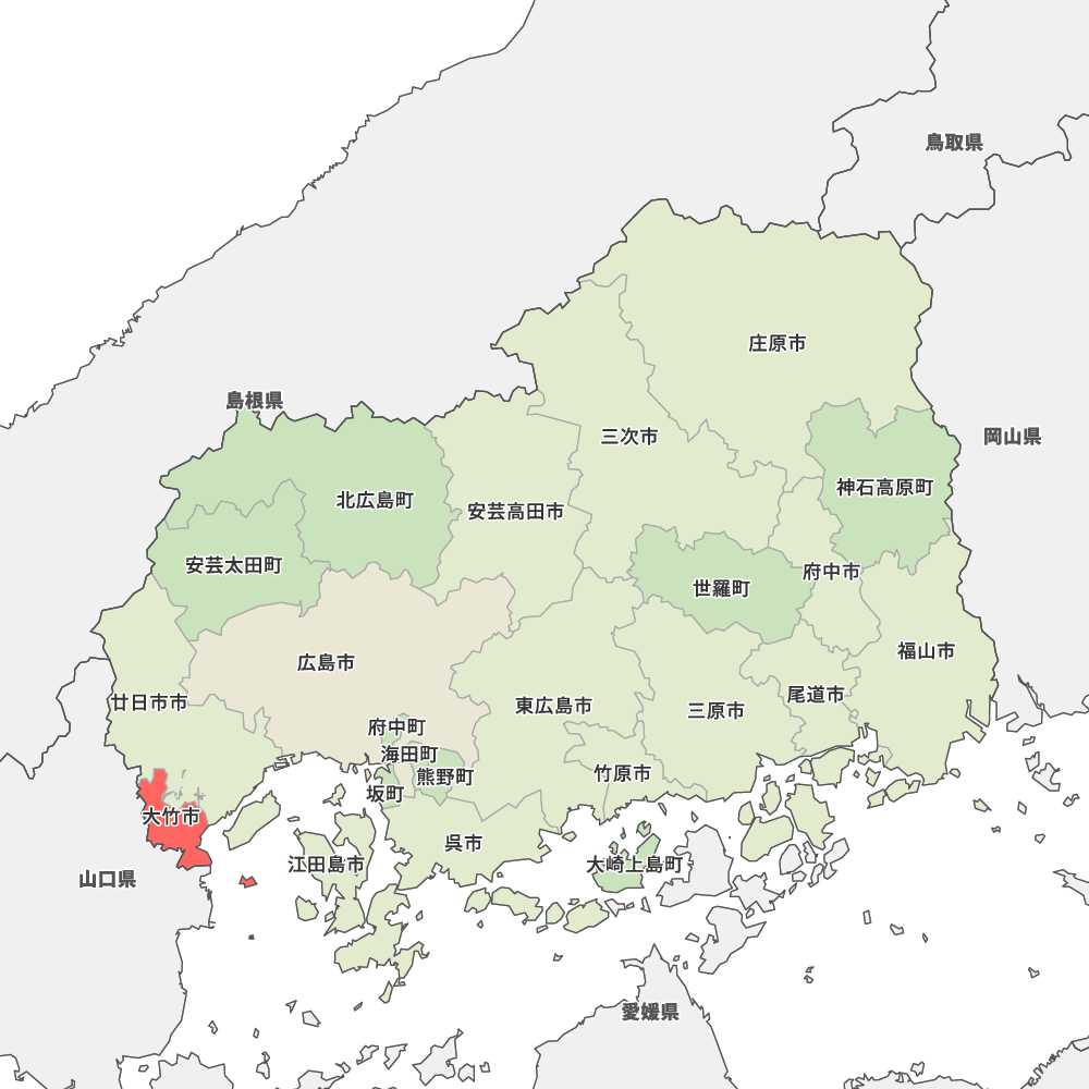 広島　大竹市 広島県大竹市の地図 | Map-It マップ・イット